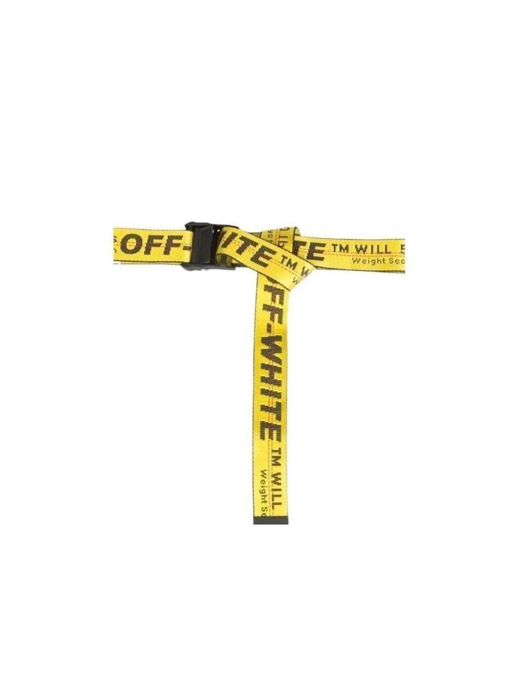 Off-White Yellow Logo Tape Belt